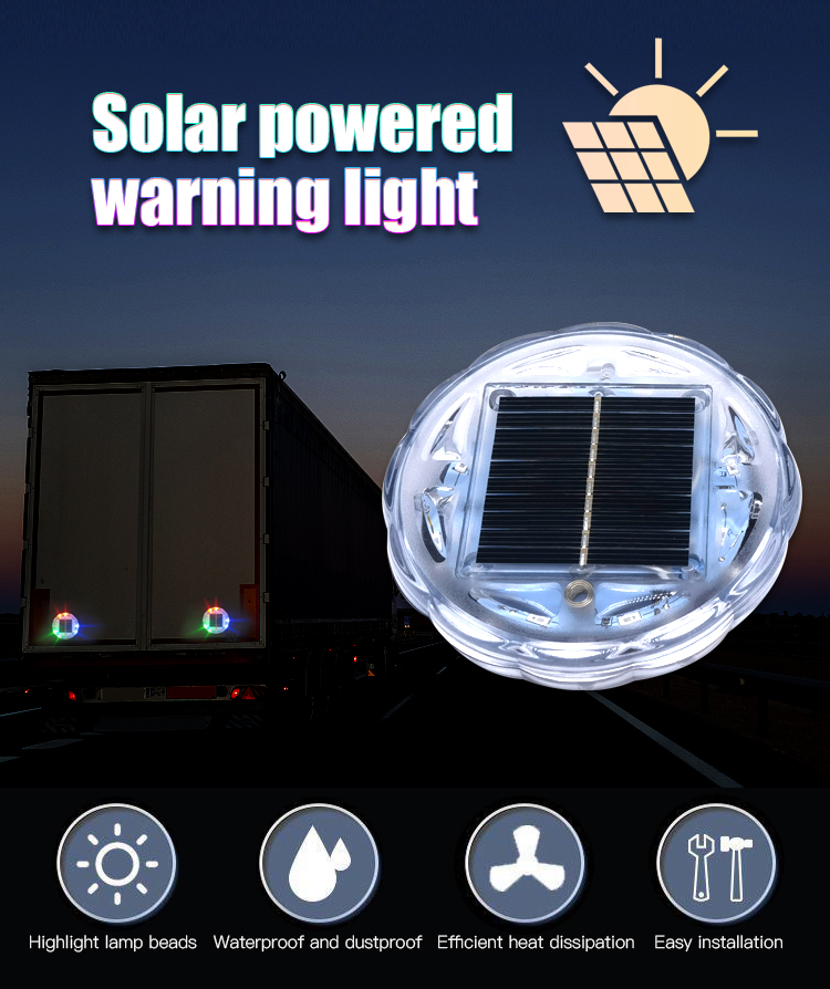 Touchable car solar burst light multi-mode truck anti taillight parking safety warning edge light