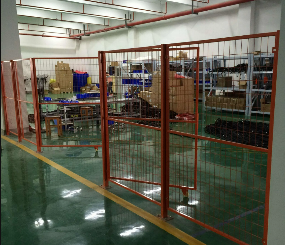 Factory logistics, express delivery, isolation network, warehouse isolation network, mobile double door workshop guardrail network