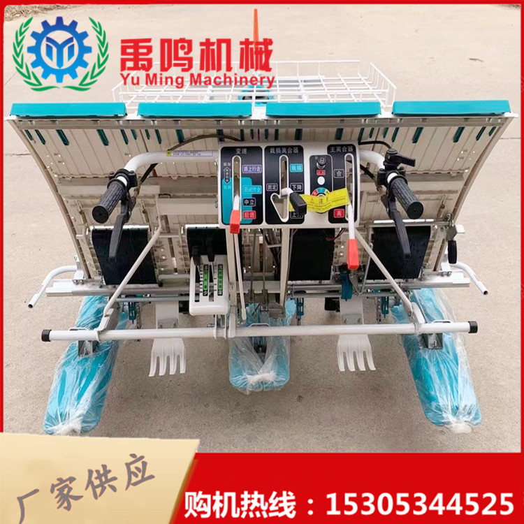 New walking walking type rice planter Seedling planter Paddy field electric start 4-6 row Rice transplanter