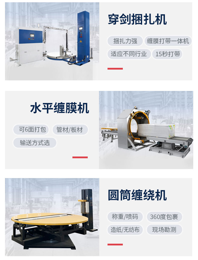 Pallet wrapping packaging machine, film wrapping packaging machine manufacturer, intelligent automatic film wrapping machine, one click start in stock