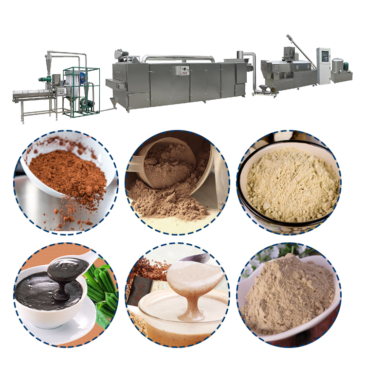 Instant whole meal meal substitute production machinery Convenient cereals Congee powder puffer manufacturer