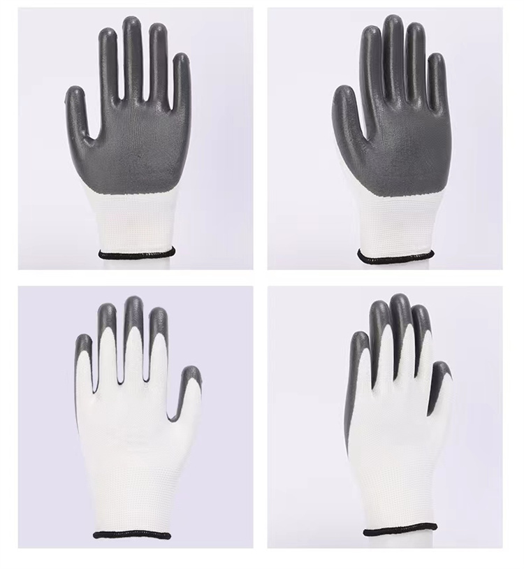 Butadiene rubber gloves, PVC adhesive coating, anti slip, wear-resistant, impregnated latex gloves, strong puncture resistance and grip strength