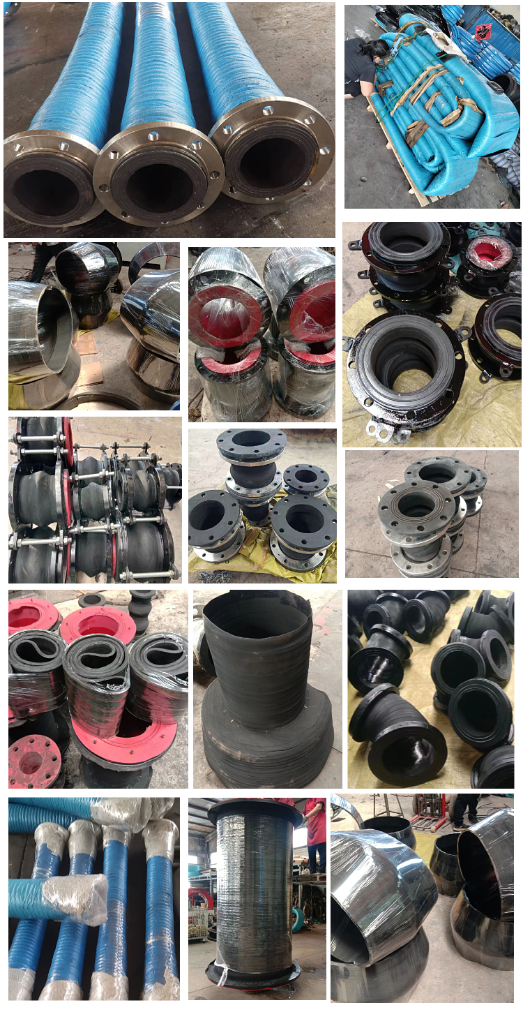 Mining drainage flange high-pressure rubber hose, steel braided pipe, Fushuo large diameter cloth clamp suction and drainage soft rubber hose