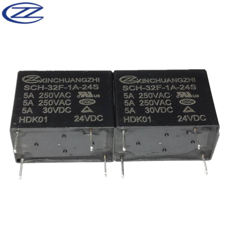 Xinchuangzhi relay SCH-32F-1A-24S four pin small power relay 5A, a set of normally open 24V