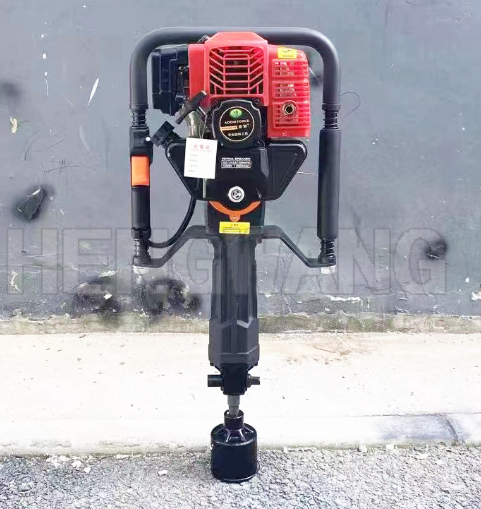 Hand held two stroke internal combustion Pile driver, wooden pile, steel pipe pile, one multi-purpose machine, small flood control