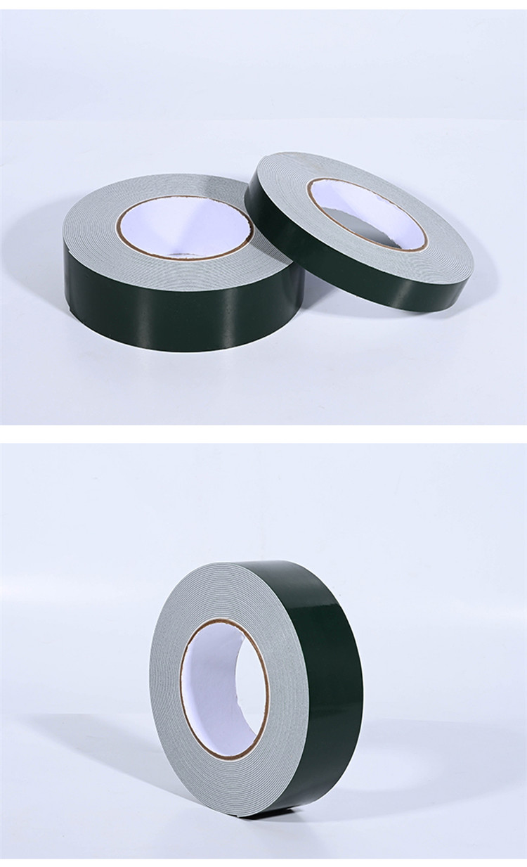 Green film white foam double-sided adhesive tape 1mm thick PE foam double-sided adhesive tape strong high viscosity 10m long double-sided adhesive tape