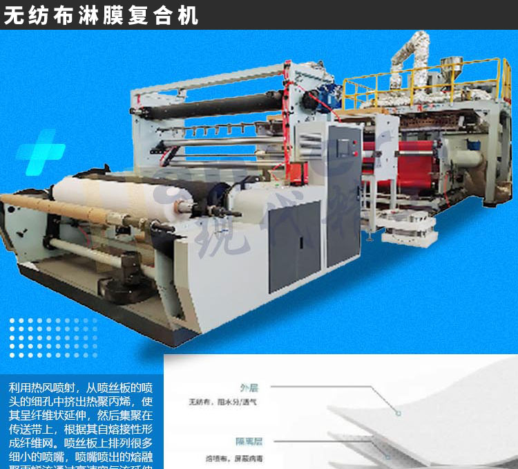 Non woven fabric coating composite machine equipment PE non-woven fabric coating unit production line machine