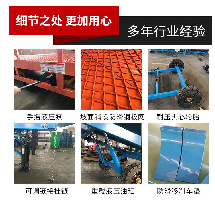 Customized 12 ton mobile unloading platform loading bridge forklift container ramp unloading truck