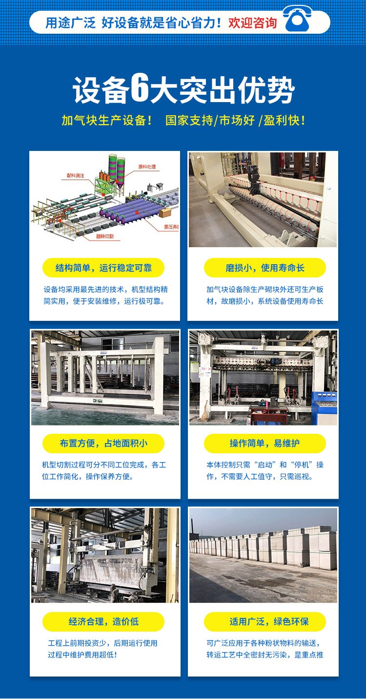 Guanfeng Mechanical Aerated Concrete Block Plate Equipment for Aerated Block Production Line