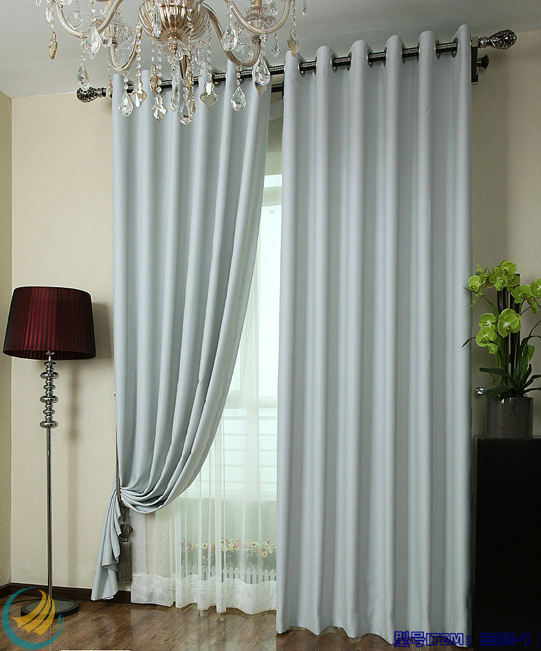 Yichuang curtain double-sided plain color high-precision matte fabric shading lining fabric black and white home decoration foreign trade curtain fabric