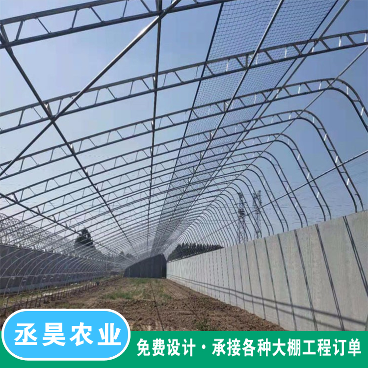 Double membrane framework and double beam design for vegetable planting greenhouse, stable and durable, 80 type galvanized C-shaped steel