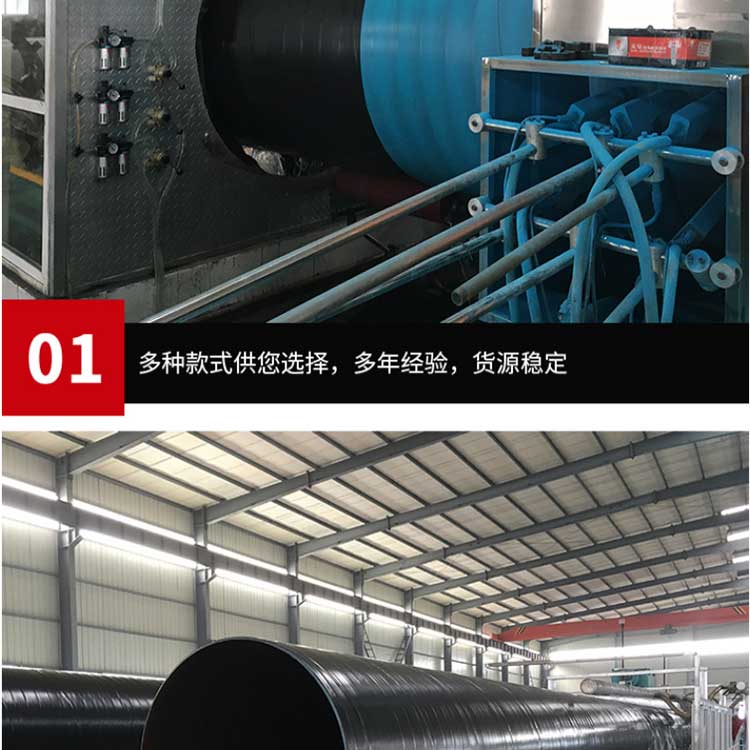 Enhanced caliber 3PE anti-corrosion straight seam steel pipe DN500 for Juxintai Gas