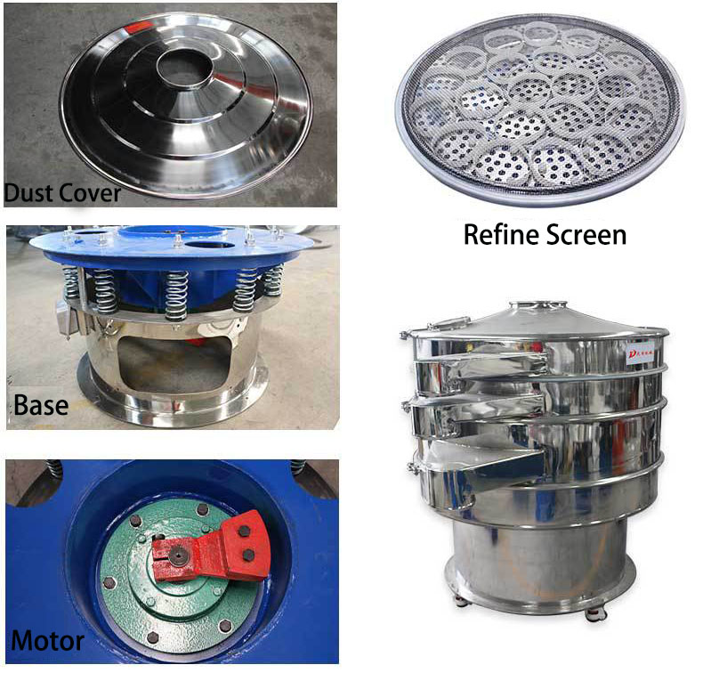 Mingxin Brand 1000-2000mm Size Powder Sieve MX-1000 2-500 Mesh Stainless Steel Circular Vibrating Screen