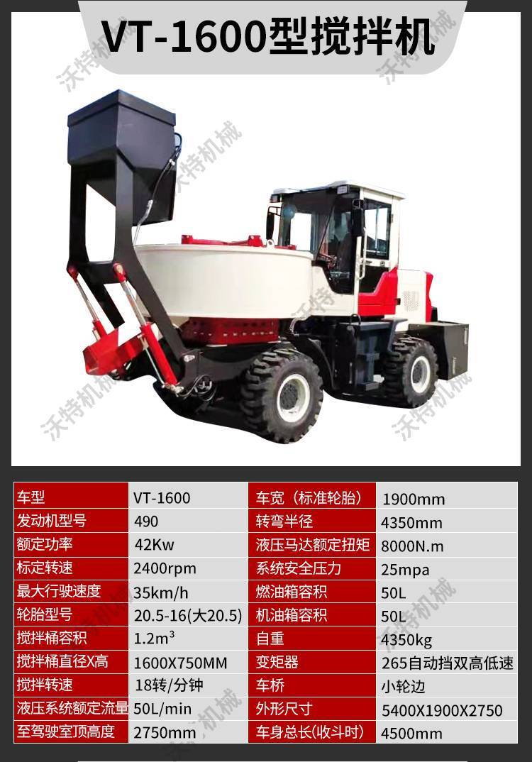 Vertical flat mixer mobile disc pan mixer automatic feeding Concrete mixer VOTE