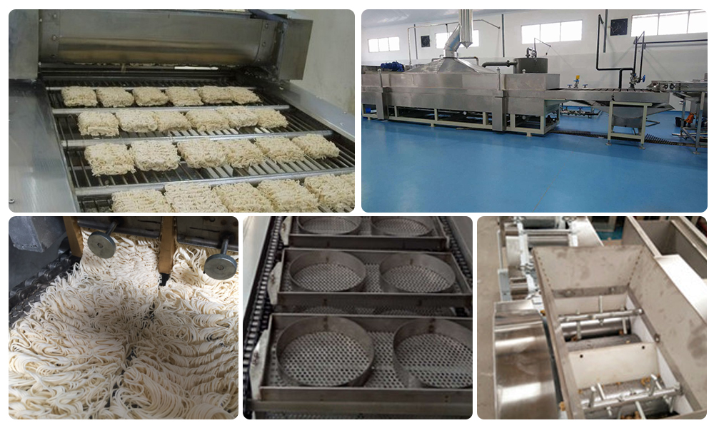 Fried instant noodle production line, small instant noodle processing equipment, fast food production machinery