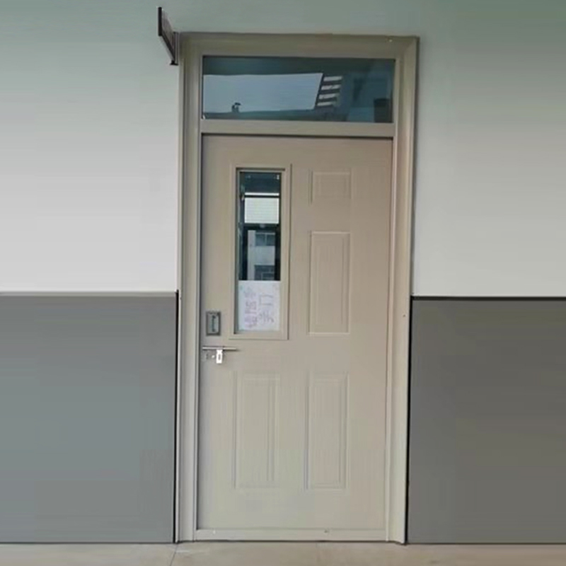 School steel classroom door with air window opening and closing, smooth sliding door measurement, powerful general supply phone