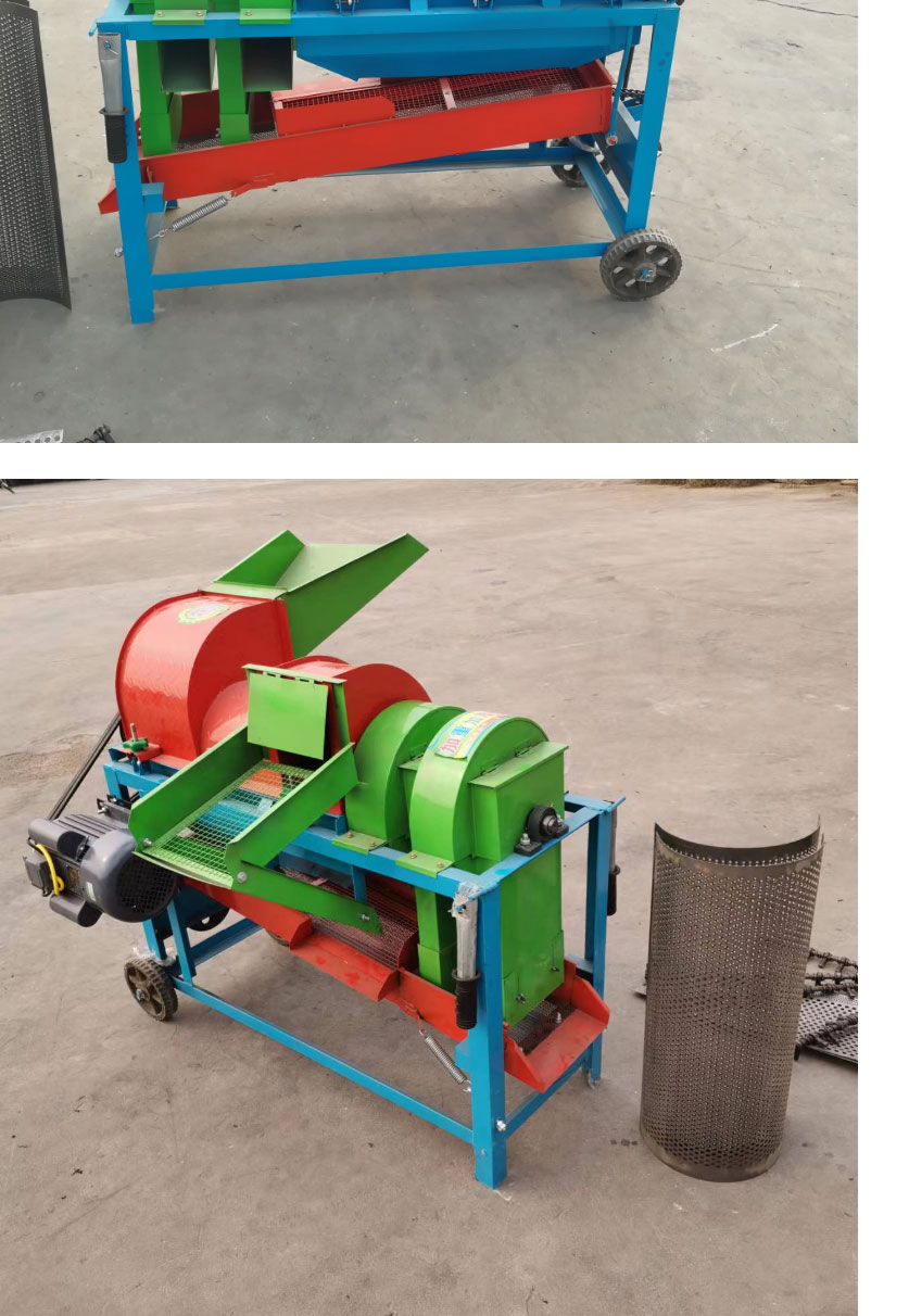 Small corn thresher multifunctional wheat and millet threshing equipment dual purpose diesel and electric thresher