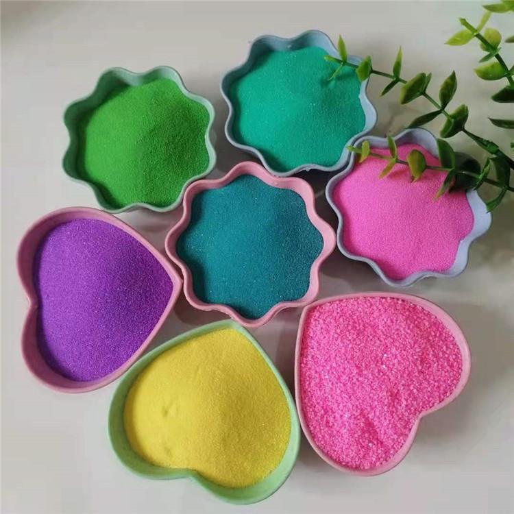 Colorful sintered colored sand, 60 mesh, non fading, hard and wear-resistant building floor decoration, and great mining industry