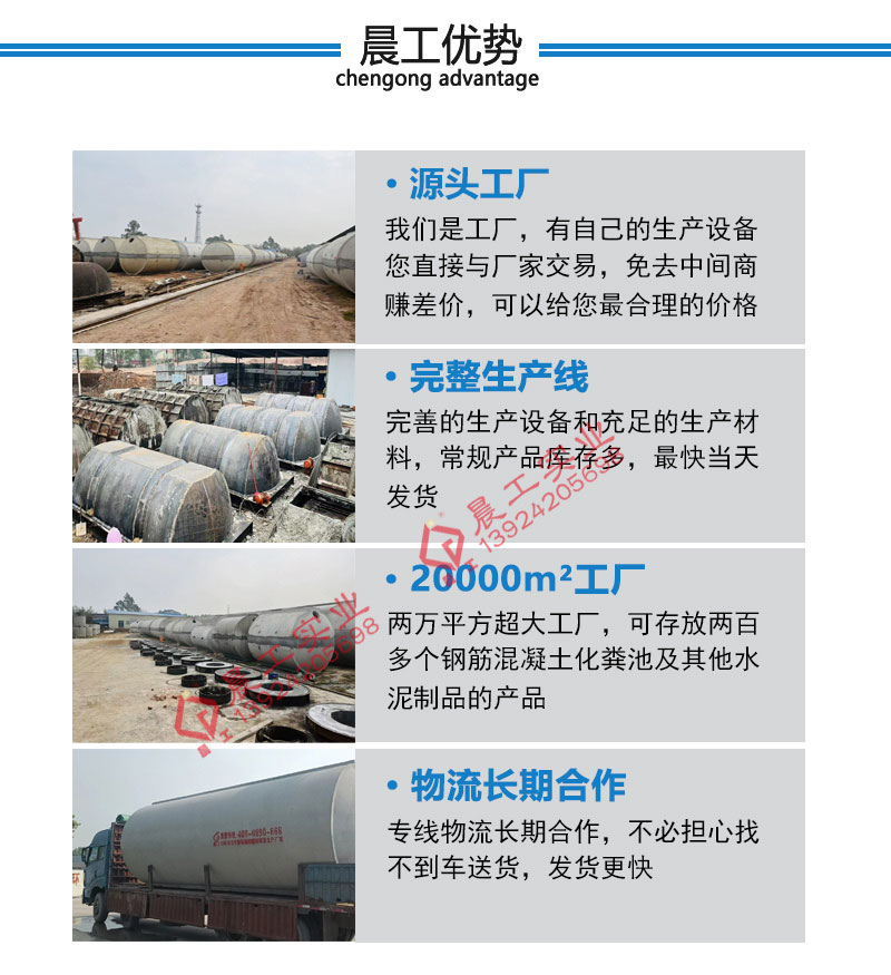 100 m3 finished reinforced concrete Septic tank factory prefabricated tertiary sedimentation tank SQF100 reservoir