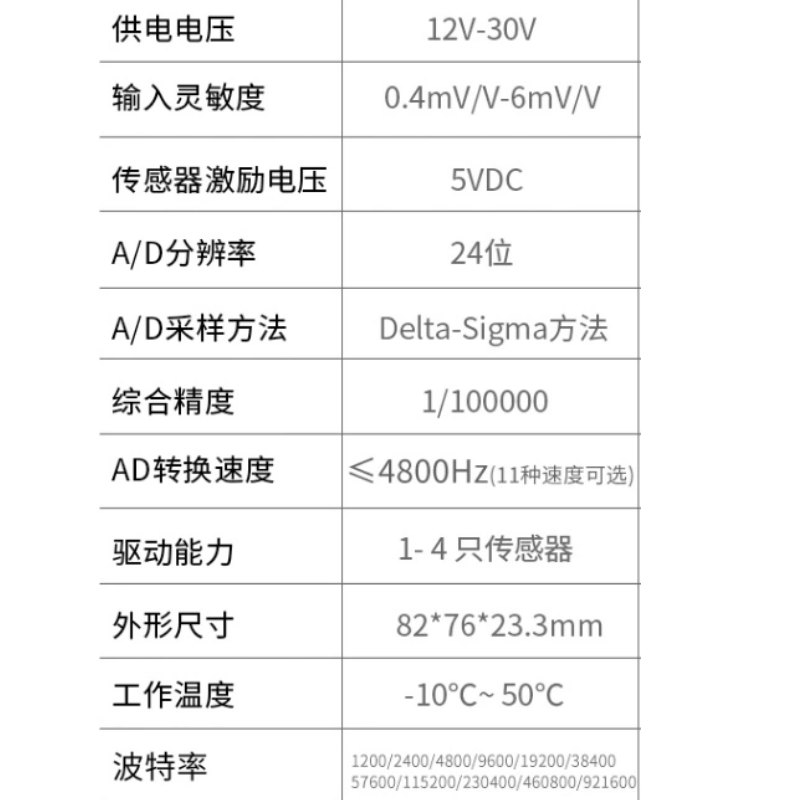 Weighing and force measuring sensor signal amplification module RTU-RS485 digital weight transmission PLC industrial control computer