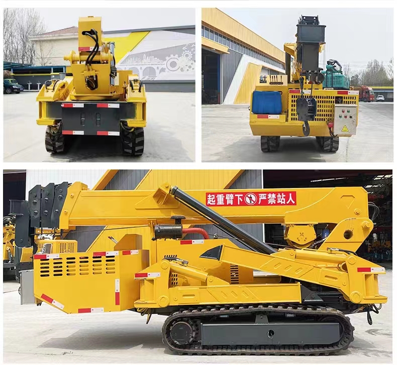 Small Spider Crane 5 tons, 8 tons, 12 tons Crawler Crane Self moving Hydraulic Telescopic Crane Arm Mobile Crane