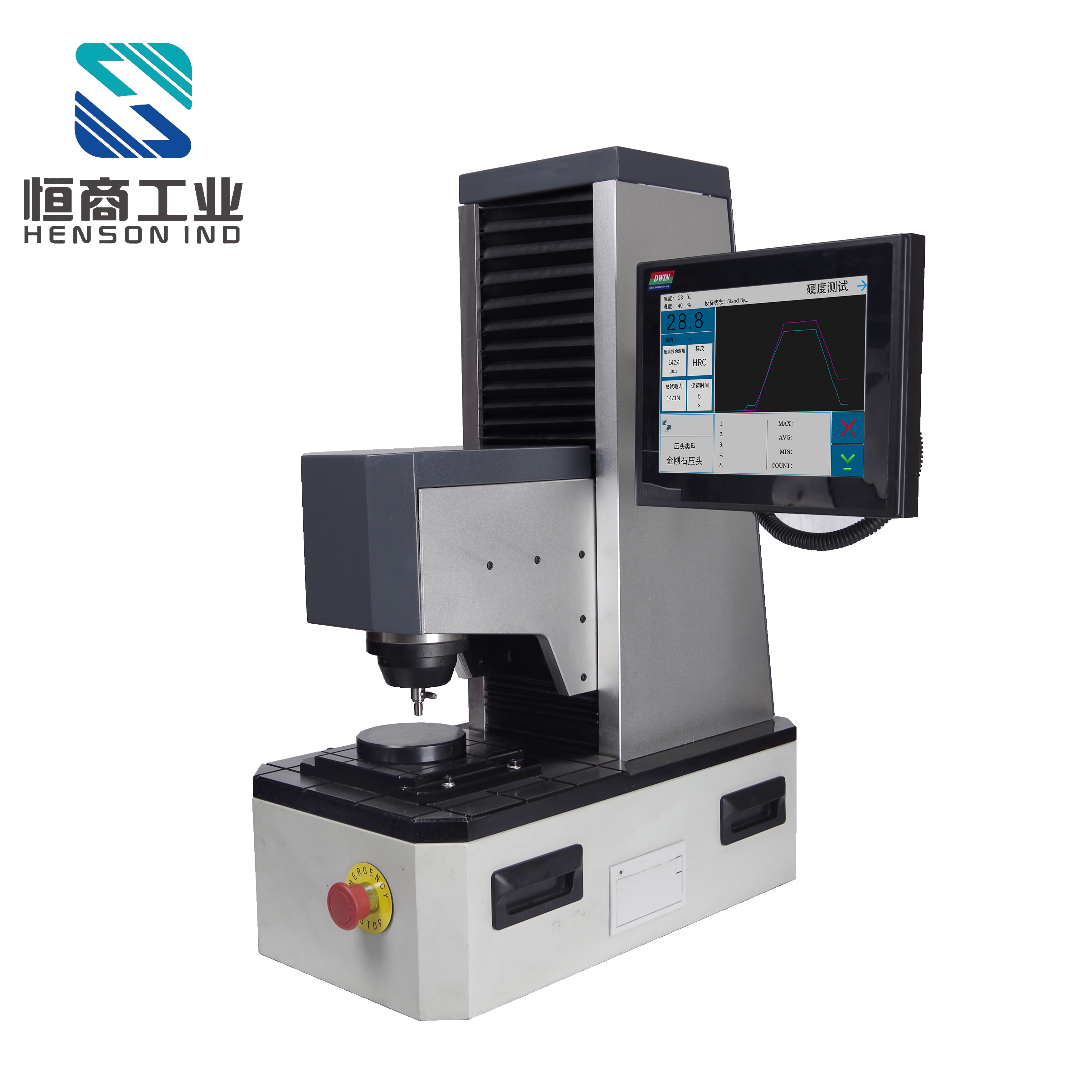 Hengshang Spot Digital Display Rockwell Hardness Tester High Precision Rockwell Hardness Tester MHVS-10V PLUS