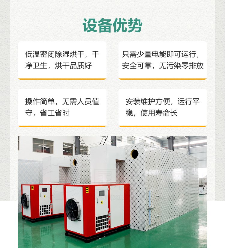 Small Air Energy Heat Pump Chrysanthemum Drying Room Drying and Dehydration Rapid Drying Machinery for Chinese Medicine Jute Leaves