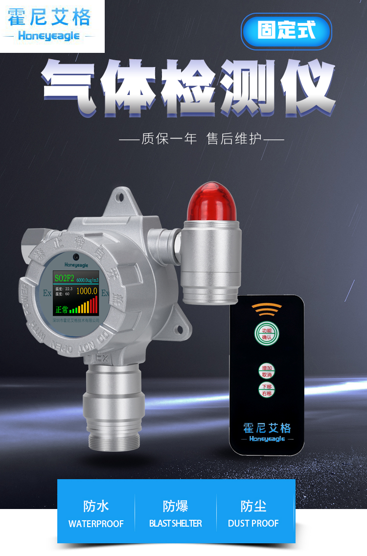 Online SF6 leakage alarm fixed Sulfur hexafluoride gas concentration detector