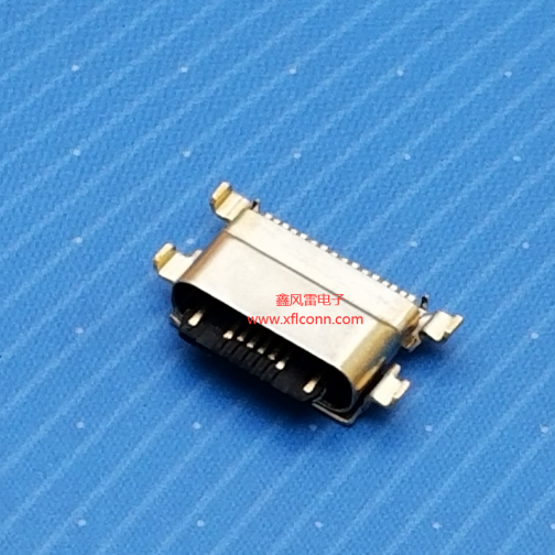 Xinfenglei TYPE C 6Pin SMT with spring clip short pin type-c connector on the motherboard