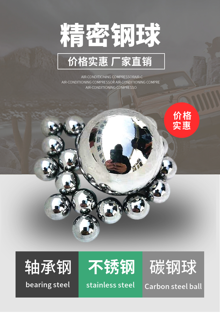 Manufacturer wholesale and retail 15.0mm15.875mm solid glossy stainless steel ball wear-resistant and corrosion-resistant steel ball