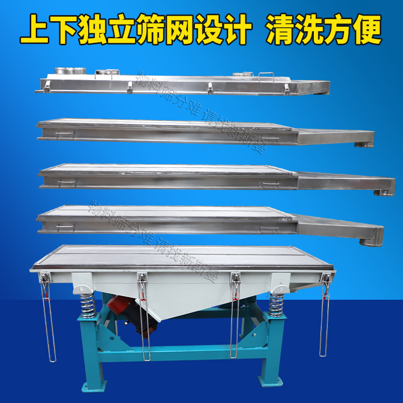 Linear vibrating screen screening machine, food and medicine screening machine, powder screening machine, vibrating screen, square vibrating screen machine