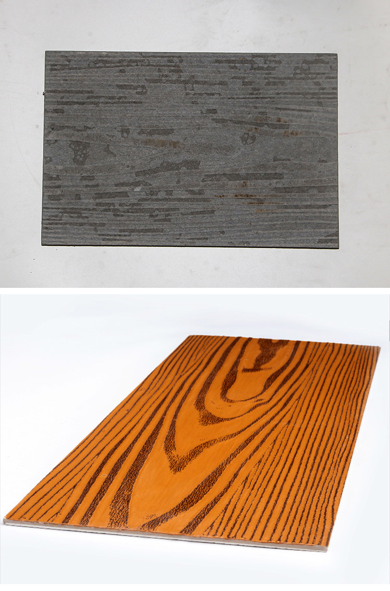 External wall hanging board, cement wood grain villa, wood grain fiber overlay, fireproof, high-density cement calcium silicate