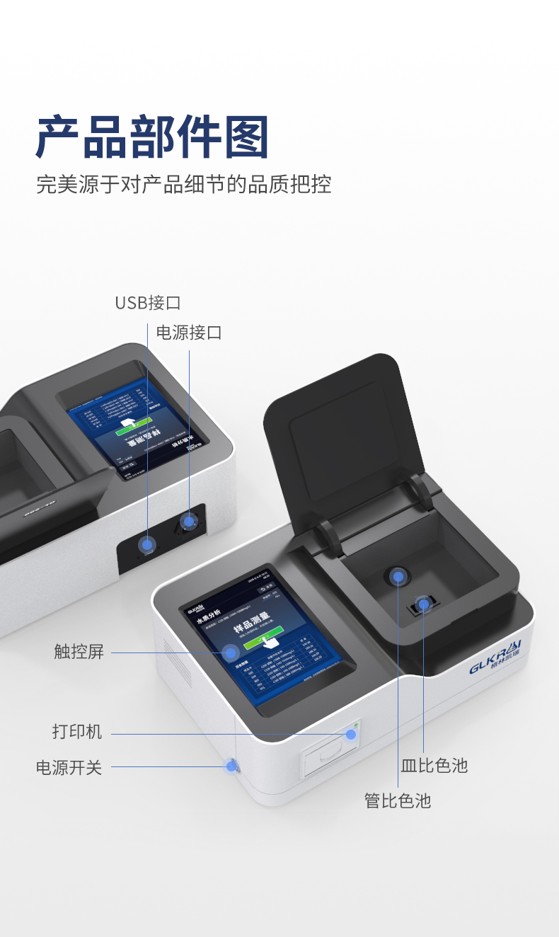 COD detector, ammonia nitrogen, total phosphorus, total nitrogen, fast sewage analysis and determination instrument GL-900