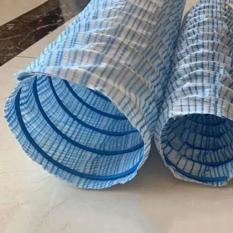 Customized Blue Soft Permeable Pipe for Roadbed Drainage DN50 Spring Steel Wire Pipe by Ruifeng Manufacturer