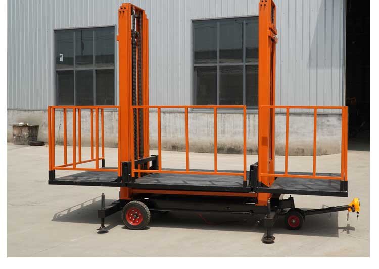 Electric hydraulic 6-meter brick lifting platform mobile loading and unloading lifting equipment