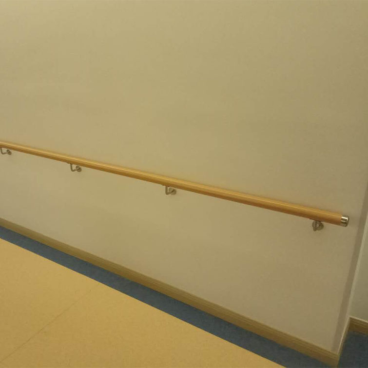 Hospital nursing home corridor wall anti-collision handrail LED light handrail resin wood grain color