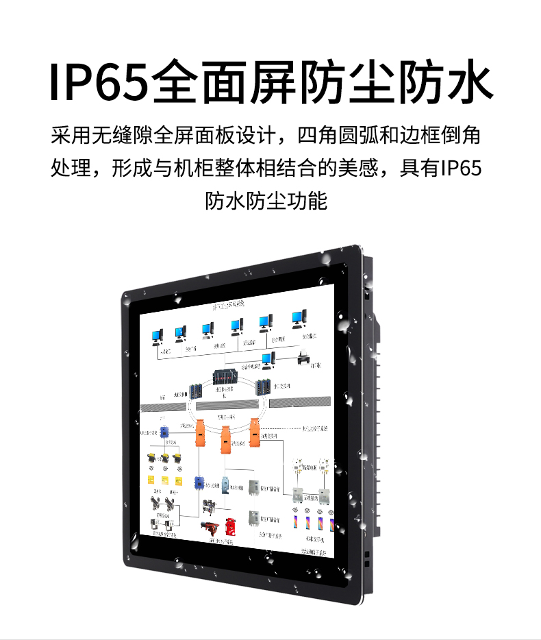 Fully enclosed industrial control all-in-one machine embedded resistance capacitance touch all-in-one machine Industrial PC Wang brothers bidding