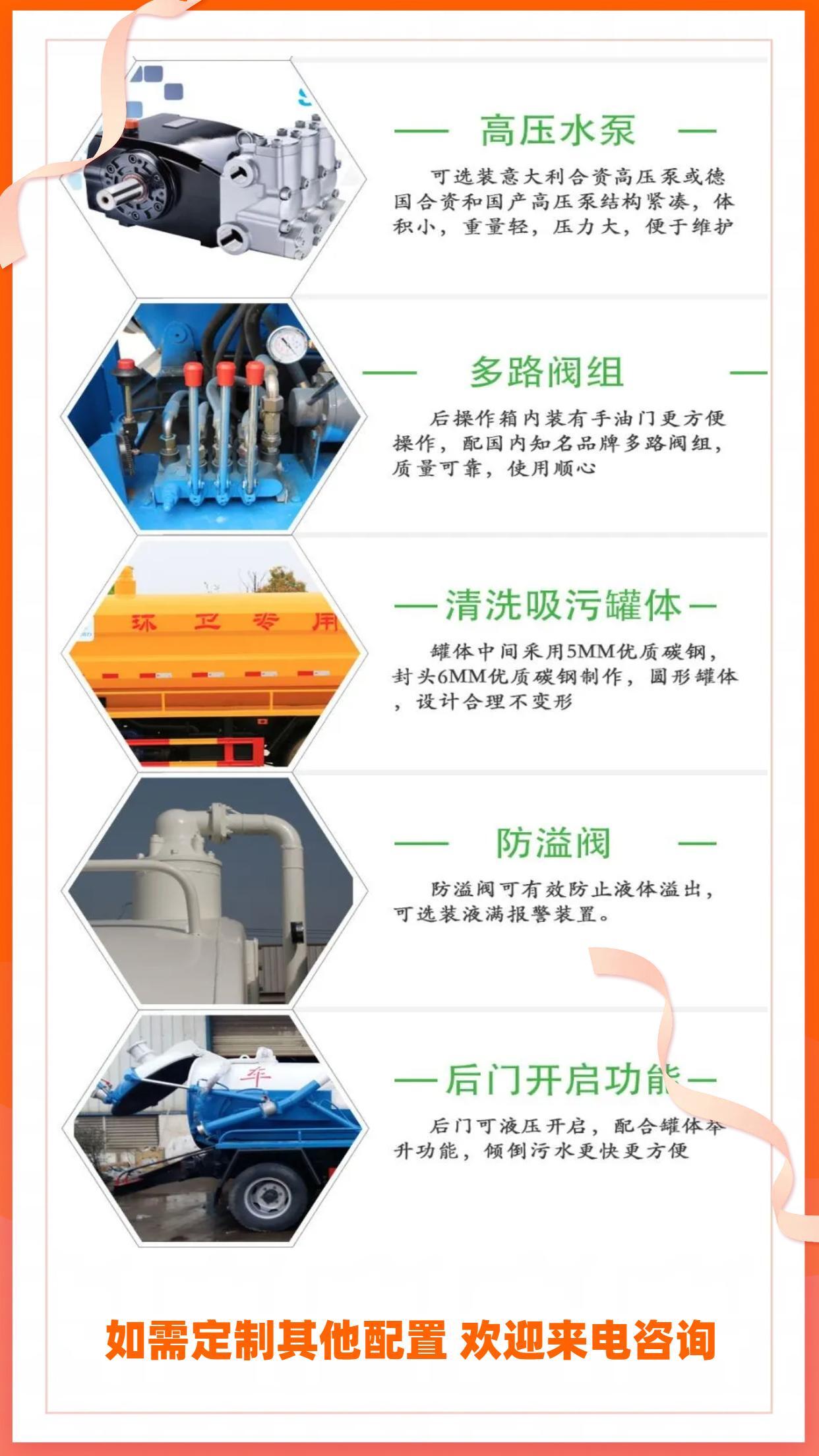 Dongfeng Xiaoduolika D6, 2 water, 4 pollution, 6 square cleaning and suction trucks, dredging sewage, cleaning trucks