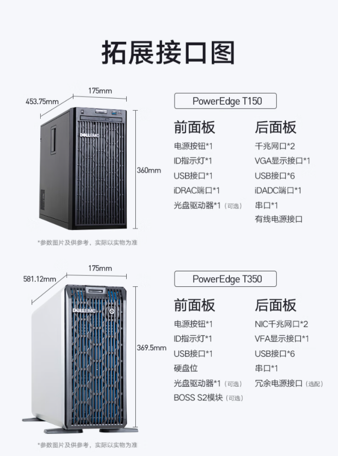 Dell Dell T150/T350 Tower Server ERP Kingdee UFIDA | File Sharing | OA Office Computer