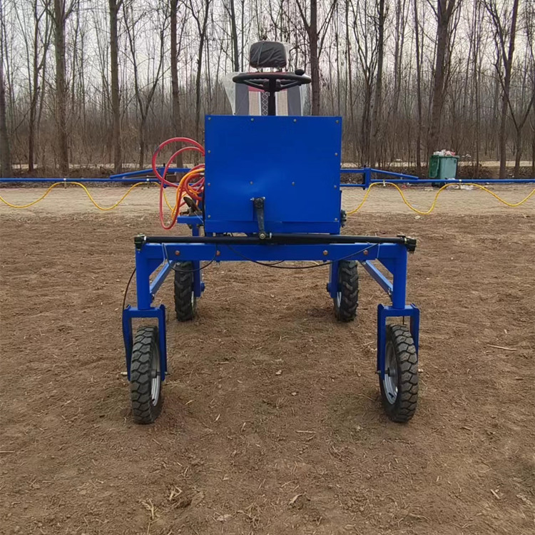 Agricultural crops hand propelled spraying vehicle four wheeled self-propelled spray, seat mounted orchard air driven spraying machine