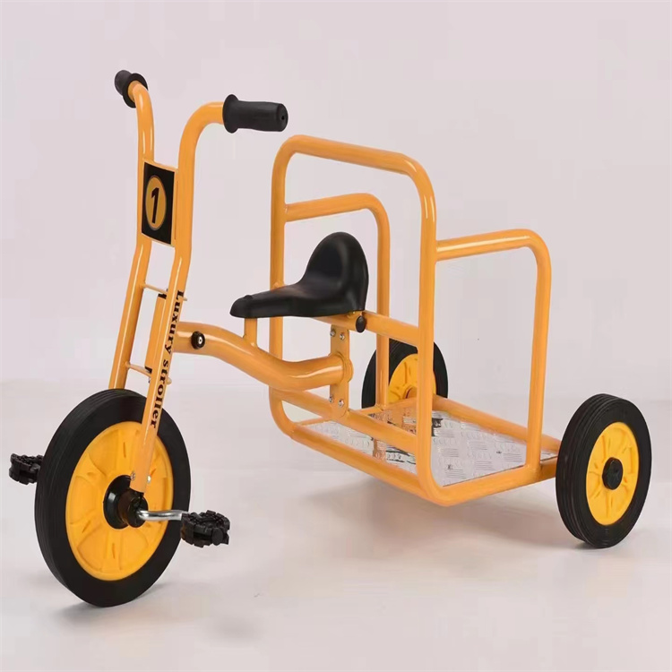 Tongyuan Kindergarten Tricycle Double Bicycle Children's Preschool Education Children's Bicycle with Bucket Can Take People Outdoor Small Iron Car