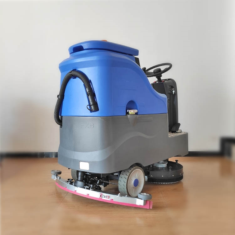 小型工业商用清洁机自动洗扫吸一体洗地机小区车库擦地机