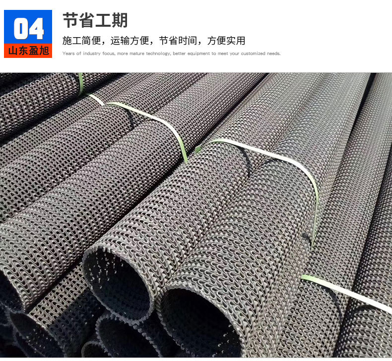 Hard permeable pipe 150mm curved mesh drainage pipe underground seepage drainage pipe PE blind ditch