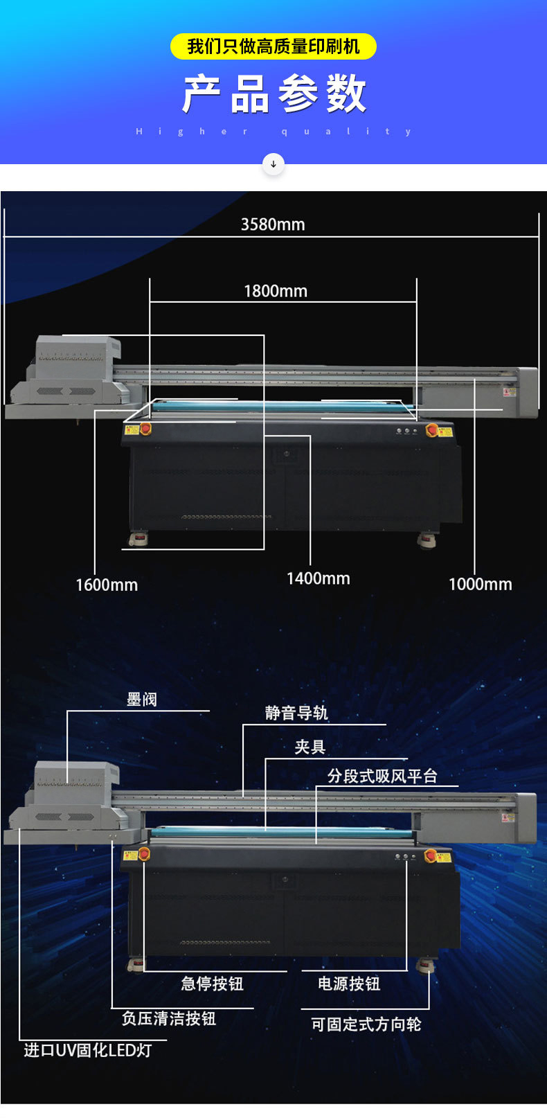 Tobacco packaging box UV flat panel/holiday gift box packaging box universal printer factory