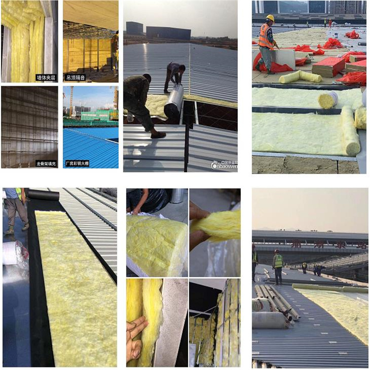 Centrifugal Glass wool board Wholesale heat insulation sound insulation cotton glass fiber cotton roll felt