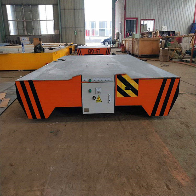 Battery electric flat car cargo handling platform transport vehicle 10 tons/30 tons/50 tons track