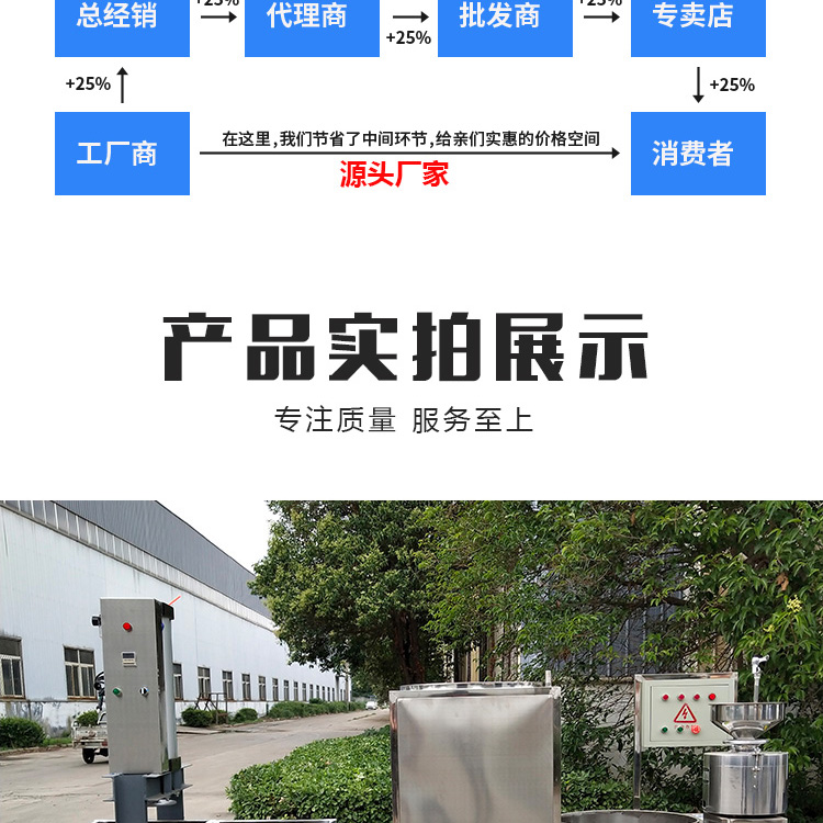 Tofu machine production equipment Large stainless steel automatic dried tofu machine Bean products equipment Pulping unit