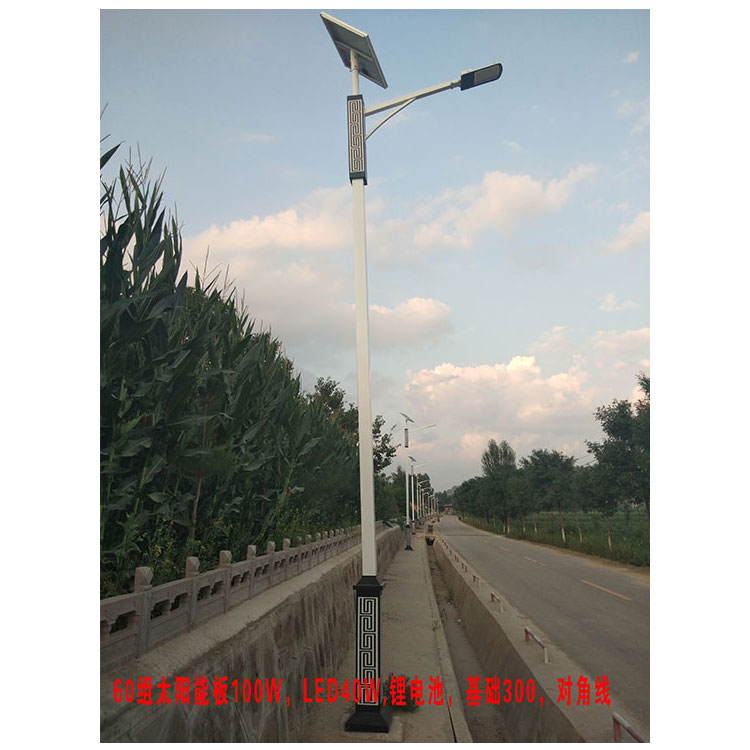 Road lighting project LED lamp holder with 9m solar street lamp production Runchang Lighting