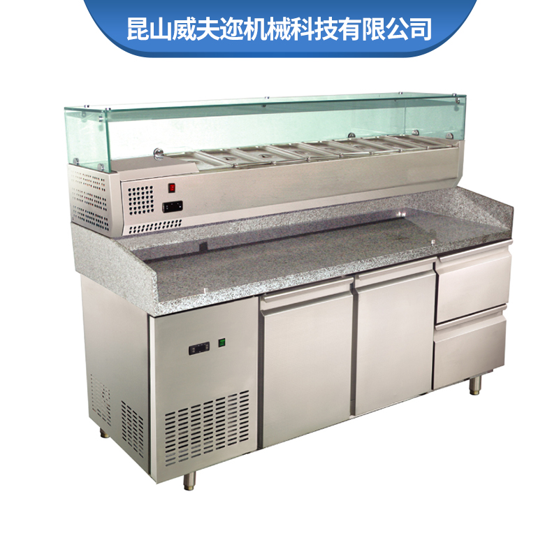 Fresh and refrigerated worktable, stainless steel operating table, refrigerated refrigerator, safety, hygiene, and corrosion resistance