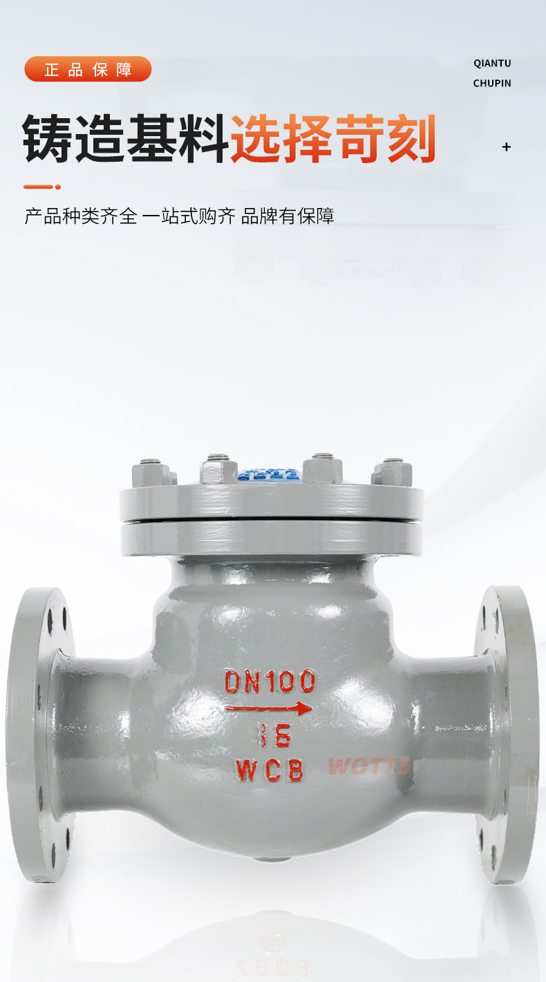 Cast steel swing flange check valve H44H-16C high and medium pressure steam valve check valve extraction